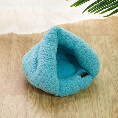 Tapis de Lit pour Animaux de Compagnie Coton Frais Velours Pantoufles Lit pour Chat Confortable Niche pour Chien Petite et Moyenne Taille S  45*40*28CM