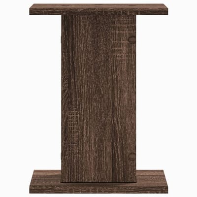 vidaXL - Speakerstandaards - 2 - st - 30x30x40 - cm - bewerkt - hout - bruin - eiken