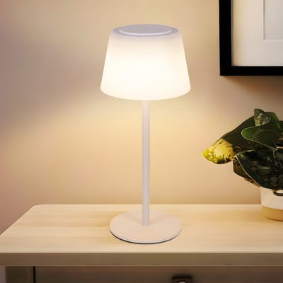 NETTLIFE Tafellamp LED - draadloze batterij - Touch Dimbaar - Wit - IP44 Waterdicht - 3600mhA batterij - Moderne - met USB oplaadbare - voor Woonkamer | Slaapkamer