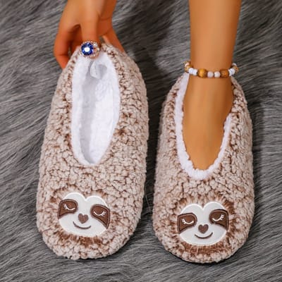 Grappige pantoffels | luiaard sloffen | Slip-on Pantoffel | One size fits all maat 34 t/m 40 voor Kinderen, Dames en Heren | Pantoffel dierensloffen | Spaanse Sloffen Kind | Zachte binnenschoenen | Pantoffels maat 34, 35, 36, 37, 38, 39 en 40