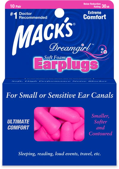 Mack's Dreamgirl Oordoppen Slapen – 10 Paar – Voor Kleine & Gevoelige Gehoorgangen – Zacht Foam – 30 dB NRR – Roze