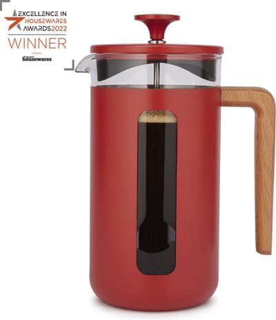 La Cafetière Cafetiere Pisa RVS / Rood - 1 liter / 7 kops