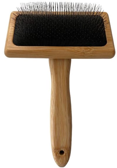 Boris & Lotje Hondenborstel met lange pinnen - Duurzaam Bamboe hout - 15,4 x 10,2 cm