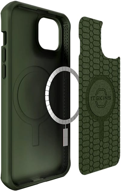 Itskins, Hoesje geschikt voor iPhone 14 - Ballistic Nylon R Versterkt, Groen