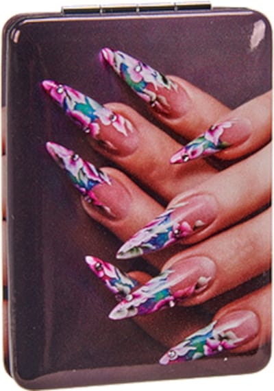 Arte Regal Make-upspiegel Nagels Rechthoek 8,5 Cm Glas Paars