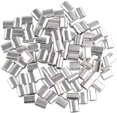 Dailygoods- Crimping Mouw 100 stuks - Aluminium - Roestvrij - Corrosiebestendig - Voor 2,5 mm Staaldraad - Duurzaam - Kabelverbinder