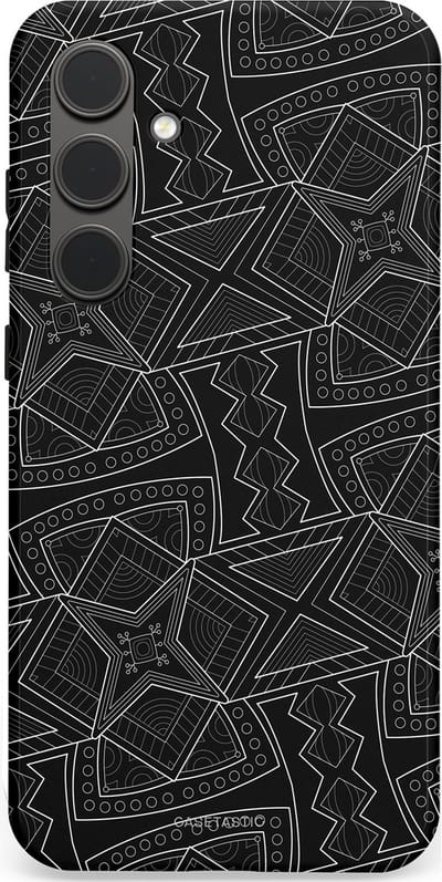 Casetastic Hoesje Geschikt voor Samsung S24 Plus - Stijlvolle Beschermende Duo-layer Case - Afrikaanse kunst