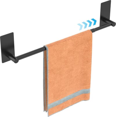 Handdoekhouder zonder boren - Verstelbare handdoekstang 40-75 cm - Roestvrij staal voor badkamer en keuken