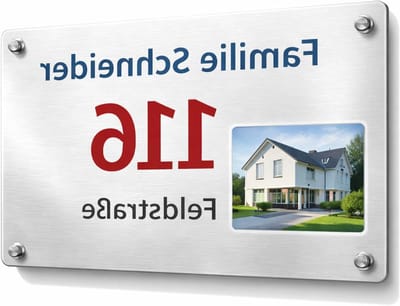 Gepersonaliseerd Bord - Naambordje Huisnummer - Decoratie Aanbrengen - Aluminium Composiet - 15 x 10 cm - Meerdere Kleuren
