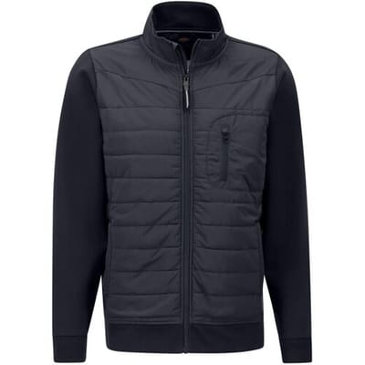 Fynch-Hatton Vest Hybrid Cardigan Stand Up Collar Navy / male