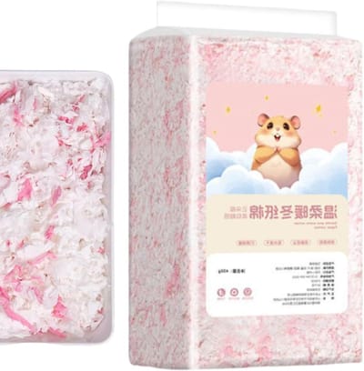 Bodembedekking Hamster - Houtsnippers Knaagdieren - Natuurlijk Nestelen - Goede Geurcontrole - 450g - Roze