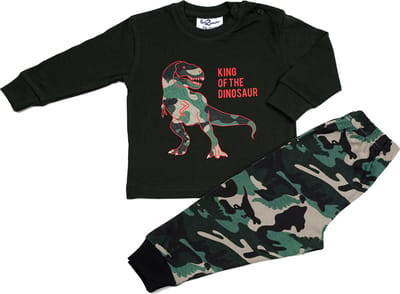 Fun2Wear - Pyjama Dino - Groen - Maat 80 - Jongens