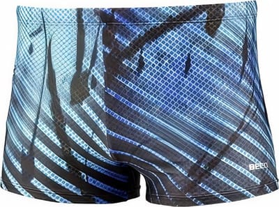 BECO Zwembroek - Heren - Polyester/elastaan - Zwart/blauw - Maat Xs