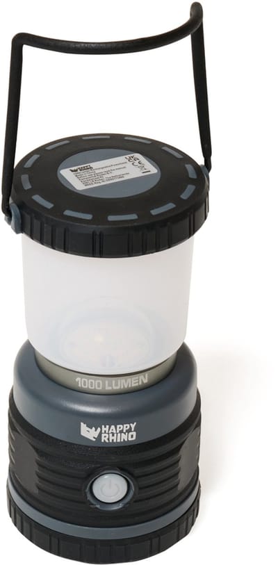 Happy Rhino - Kiruna Kampeerlamp - Lamp - Tafellamp - Oplaadbaar - Grijs/Zwart - 1000 Lumen