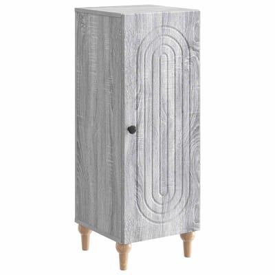 vidaXL - Dressoir - Grijs - sonoma - 33 - x - 34,5 - x - 90 - cm - Bewerkt - hout