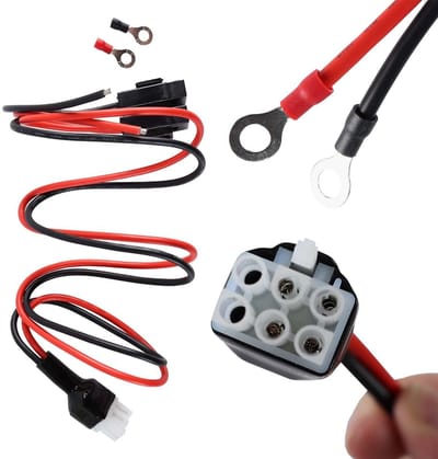 Allecto - Car Radio Kabel - 12 AWG Power Cord - Geschikt voor FT-857D en FT-897D - Hoge kwaliteit - Ideaal voor auto-installaties - Betrouwbaar - D...