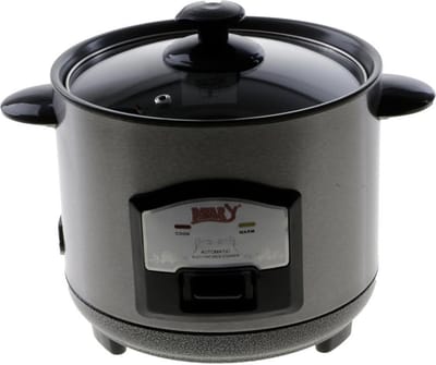 Bavary Rijstkoker XB-Y400 - 1 Liter - 4-6 personen - Inclusief maatbeker en lepel - 400W - Droogkookbeveiliging - Anti-aanbaklaag - RVS