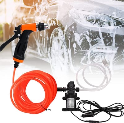 12V 100W elektrische autowaspomp - hogedrukreiniger - 120 psi - 5 l/min - draagbaar zelf-aanzuigend - met filter - geschikt voor autoreiniging