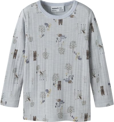NAME IT - NMMWANG WOOL NEEDLE LS TOP NOOS - Jongens - Lange mouwen shirts