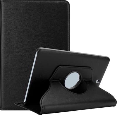 Cadorabo Tablet Hoesje geschikt voor Samsung Galaxy Tab S3 (9.7 Zoll) in OUDERLING ZWART - Beschermhoes ZONDER auto Wake Up, met stand functie en elastische band sluiting Book Case Cover Etui