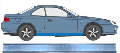 Reparatie dorpel voor Honda Prelude 1996-2001 / Links = Rechts (symmetrisch)