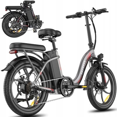 Fafrees F20+ Opvouwbare E-Bike 25km/h 20Ah Accu 250W Motor 90km Bereik Opvouwbare Elektrische Fiets 7 Versnellingen Shimano, 20x3.0 Dikke Banden, Mechanische Schijfremmen, Voorvering, LED Verlichting, Bagagedrager