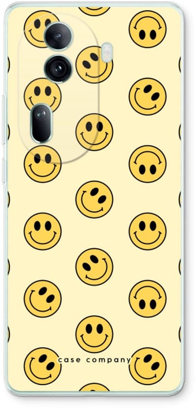 Case Company® - Hoesje geschikt voor Oppo Reno 11 Pro hoesje - Smiley N°2 - Soft Cover Telefoonhoesje - Bescherming aan alle Kanten en Schermrand