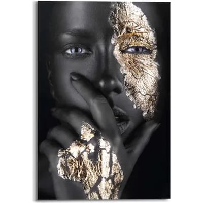 Schilderij Gouden hand - 90 x 60 - Hout - REINDERS