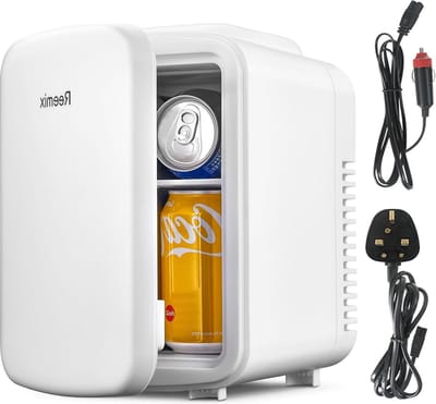 4 liter/6 blikjes draagbare mini-koelkast voor persoonlijke koelkast - huidverzorging cosmetica - slaapkamer kantoor auto - freonvrij