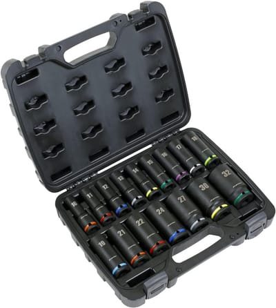 1/2 inch impact doppenset 16 delig - chroom vanadium