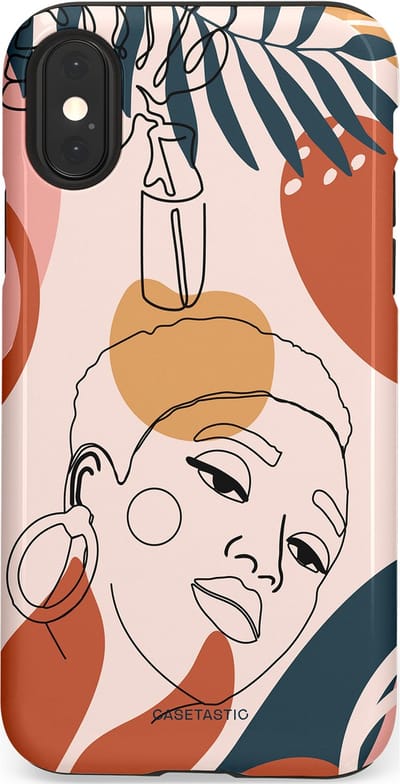 Casetastic Hoesje Geschikt voor Apple iPhone X/Xs - Stijlvolle Beschermende Duo-layer Case - Ochtend blush