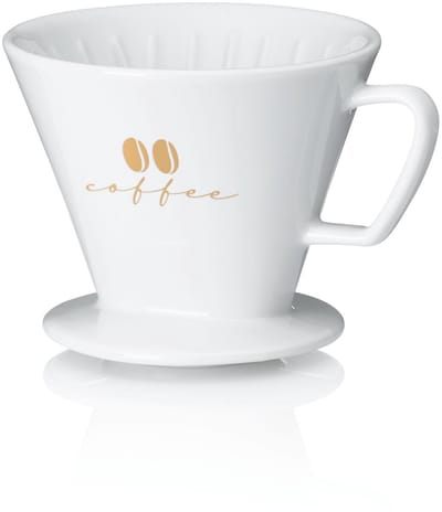 Koffiefilterhouder S, Porselein, Wit - Kela | Excelsa