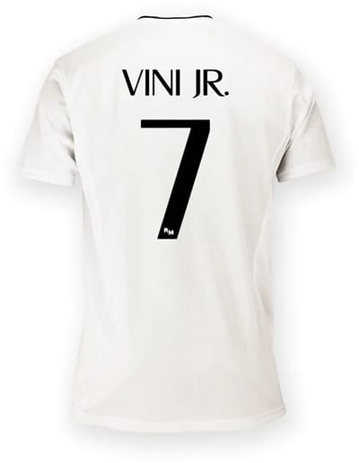 Real Madrid 24/25 Vinicius Thuis T-shirt Met Korte Mouwen Wit XL