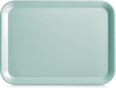 Zeller Dienblad - aqua blauw - kunststof - 44 x 32 cm - rechthoekig