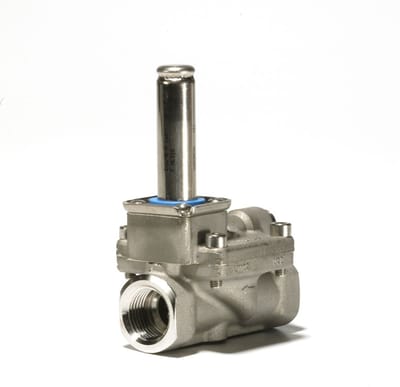 Danfoss Magneetventielhuis Hoekventiel 220B 15SS DN 15, G 1/2, kvs 4,0, roestvrij staal, 032U8500