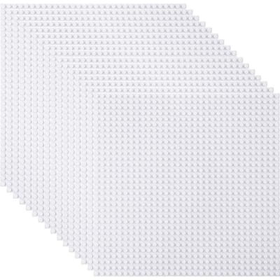 16 pièces 32x32 Plaques de Base Intemporelles Blocs (Environ. 25,5 cm x cm) Cartes 100% compatibles avec Toutes les Ma 16pcs 32x32 blanc