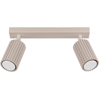 Sollux Lighting Plafondlamp Karbon - GU10 - taupe - aluminium - 30x6.5x16.5cm