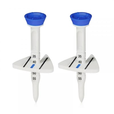 Dailygoods- Golf Tees Verstelbaar - 2 Stuks - Onbreekbaar - ABS Materiaal - Vermindert Wrijving - Driehoekige Richtlijn - Golfaccessoires