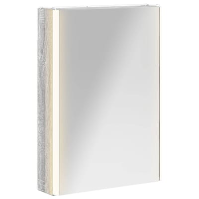 vidaXL - Badkamerspiegelkast - Grijs - Sonoma - 43 - x - 11,5 - x - 60,5 - cm