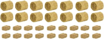 Hooibalen Set - Rond Vierkant - Modelbouw Landschap - Gedetailleerde Miniatuur - 32 Stuks - Wit
