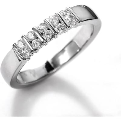 Huitan Luxe Anneaux de Mariage Ronds Zircone Cubique pour Femmes Design Simple Anneau de Couple Délicat Cadeau d'Anniversaire Bijoux Classiques 8