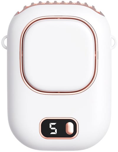 VHV-Draagbare Mini-Ventilator - High-Speed Handventilator met Clip - Oplaadbare Riemventilator met USB - Stille Handsfree Nekventilator voor Paraplu, Festival en Outdoor-Wit