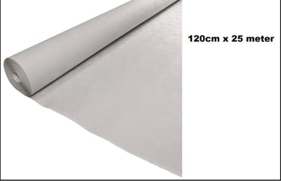 Tafelkleed op rol wit met relief 120cm x 25 meter papier - diner kerst food festival eten fun thema feest party