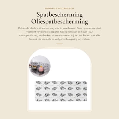 Dailygoods- Spatbescherming opvouwbaar - Oliespatbescherming - Keukengereedschap - Scharnierplaten - Aluminiumfolie - Afmetingen 84,5 x 32,7 cm - Keukenbescherming