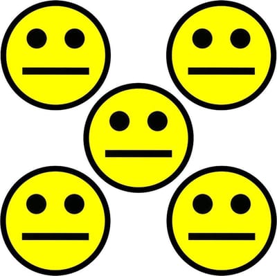 5 Smiley Magneten Geel 5 cm