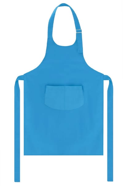 Budget - Basics - Kinderschort - Actieschort - Kookschort voor kinderen - 65 x 50 cm - polyester/katoen - onbedrukt - blanco - blauw