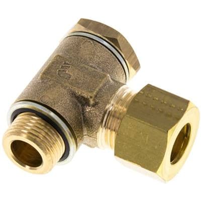 12mm & G3/8'' Messing Swivel Joint Knelfitting Buitendraad 75bar Zinc plated steel/NBR DIN EN 1254-2
