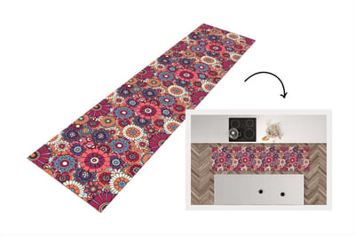 Keukenloper 200x50 cm - Keukenmat vinyl Vintage - Patronen - Bloemen - Planten - Keukenmatten loper - Keuken vloerkleed tapijt