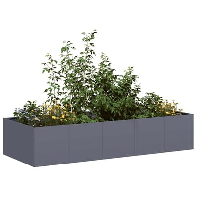 vidaXL - Plantenbak - 200x80x40 - cm - staal - antracietkleurig