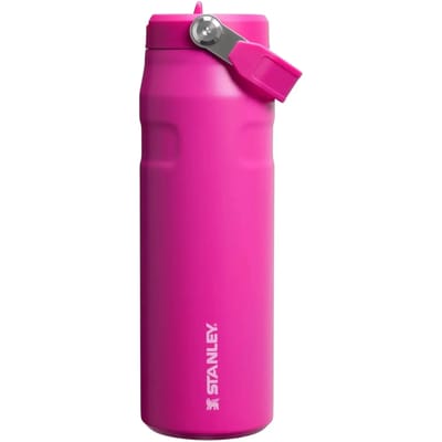 Stanley Flip Straw 2.0 Waterfles Met Rietje 0.7L - 10 Uur Koud - 2 Dagen Koud Met IJs - Roestvrijstalen Drinkfles - BPA Vrij - Lekvrij - Vaatwasserbestendig - Violet Blossom